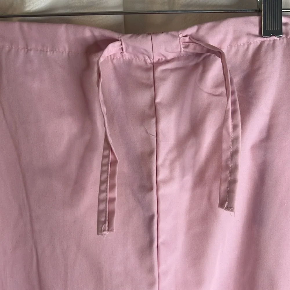 Women's Pink V-Neck Medical Scrub Set